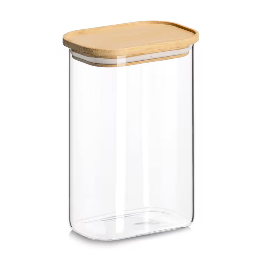 Vorratsglas mit Bambusdeckel, 1300 ml 12,8x9x18,8 cm