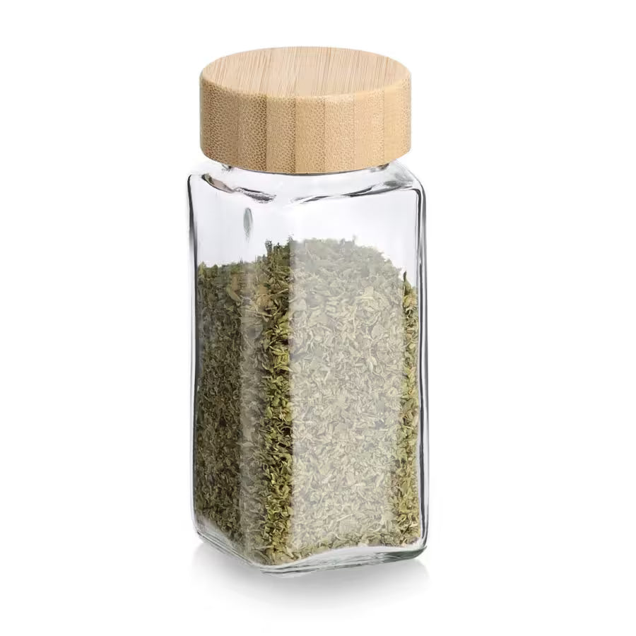 Gewürzglas mit Bambusdeckel, 120 ml