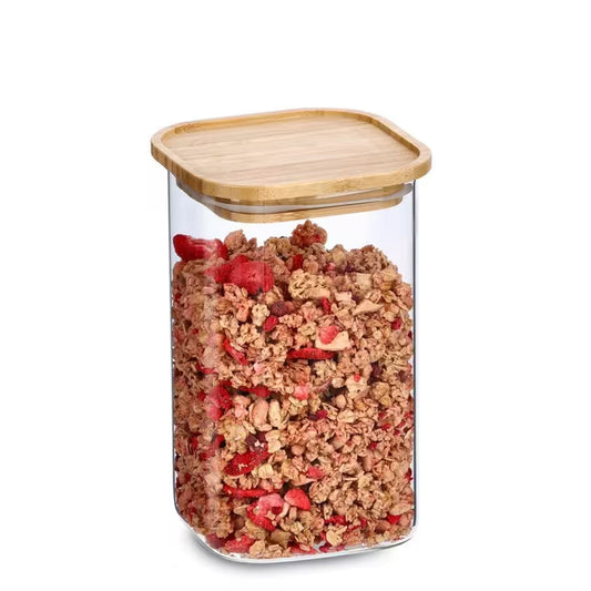 Vorratsglas mit Bambusdeckel, 1300 ml