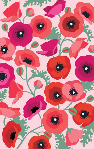 Geschirrtuch - Poppies Baumwolle 74cm x 47cm