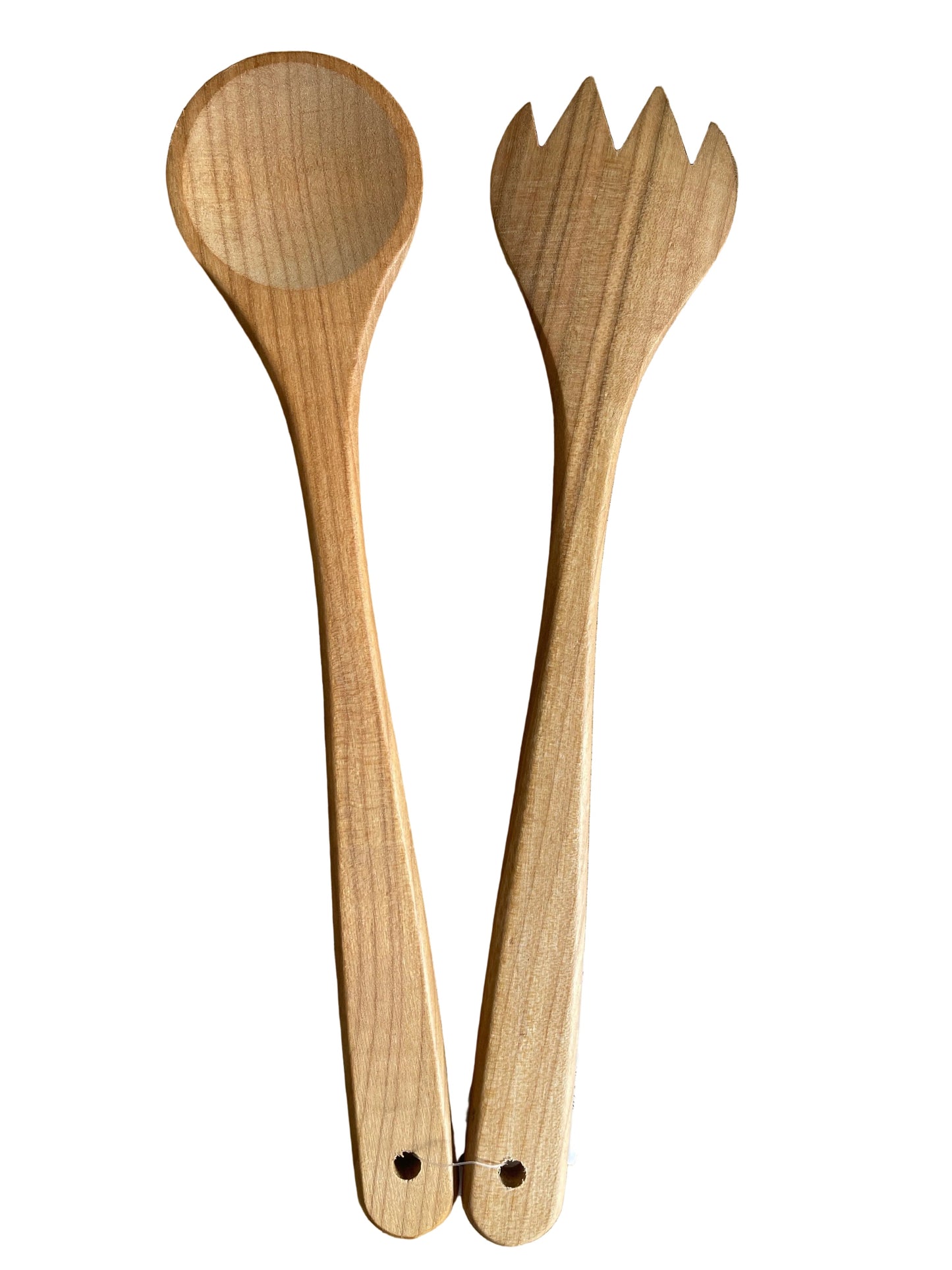 Salatbesteck / Kirschholz Länge: 30 cm