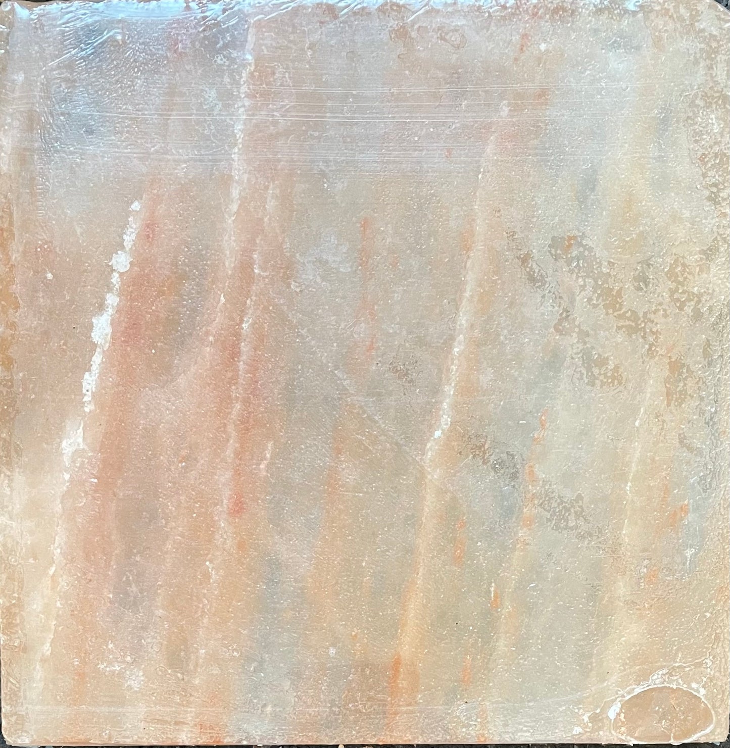 Salzstein-Plancha für Grill und BBQ 20x20x2,5 cm
