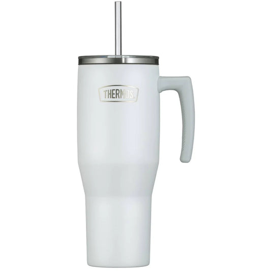 REFRESHING SERIES Isolierbecher white matt 1,10 L | Mit Komfortgriff & Strohhalm