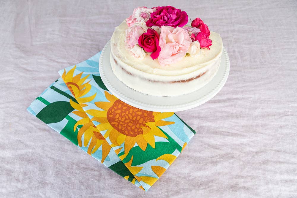 Geschirrtuch - Sonnenblumen Baumwolle 74cm x 47cm