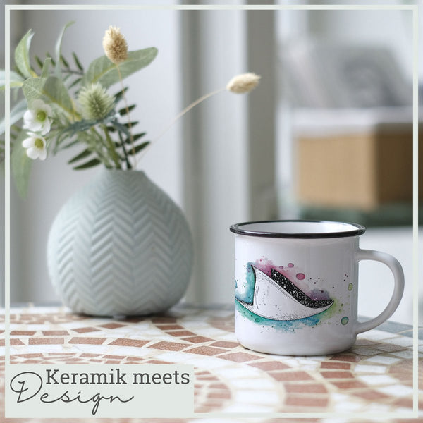 Keramiktasse – Space Rochen