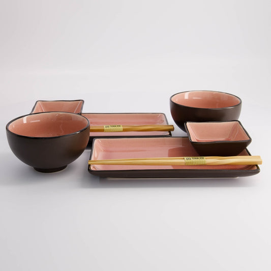 Sushi Set, 8teilig Glassy Pink