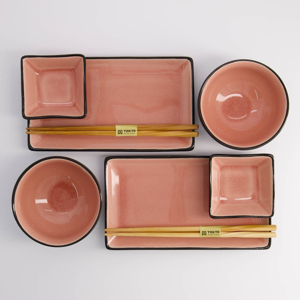Sushi Set, 8teilig Glassy Pink