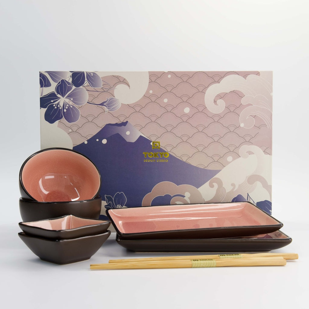 Sushi Set, 8teilig Glassy Pink