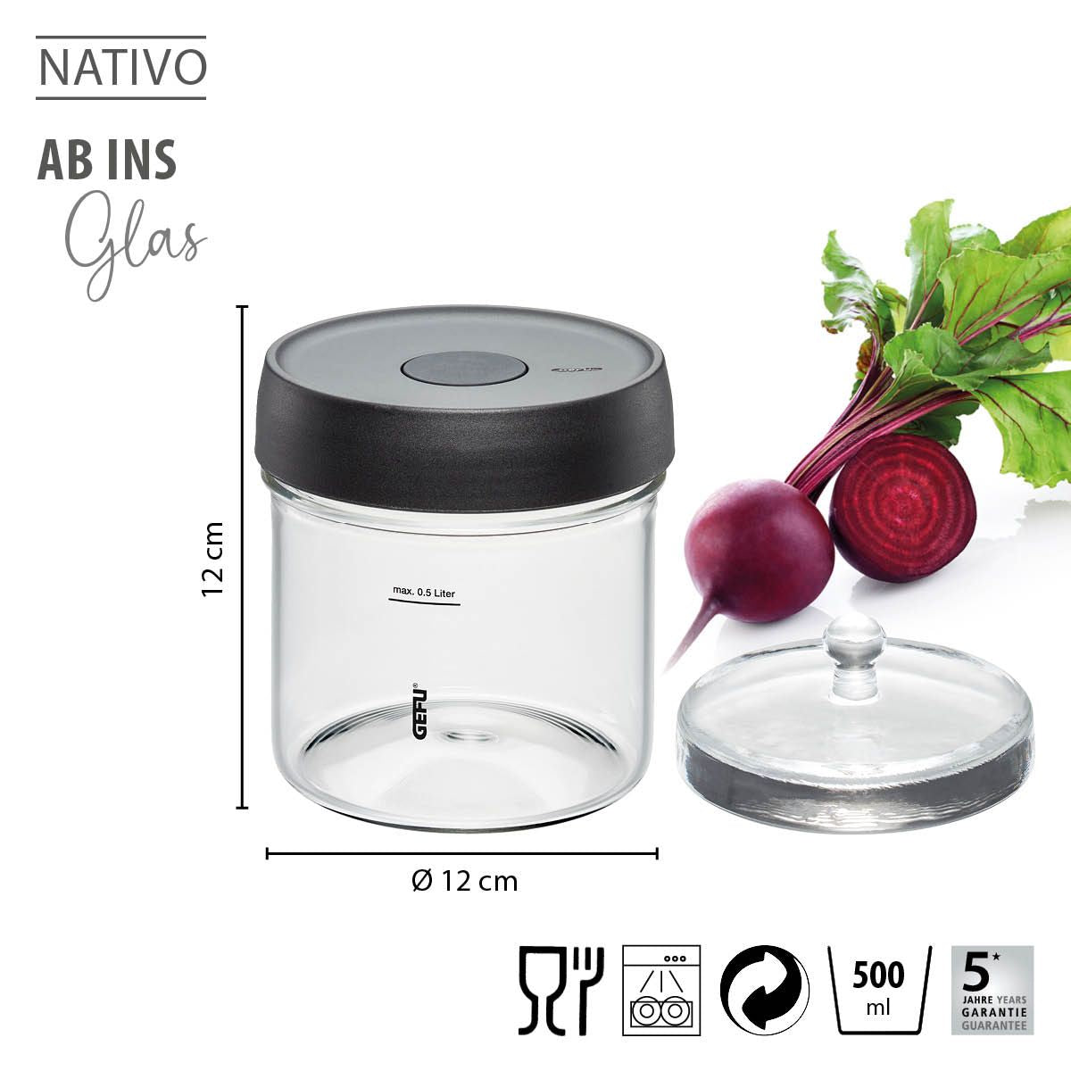 Fermentierglas NATIVO, 0,5 l