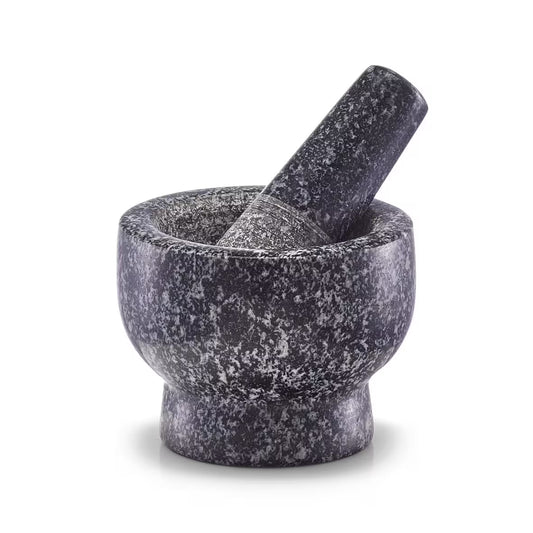 Mörser & Stößel-Set, Granit, anthrazit Ø 9 cm × 6,5 cm