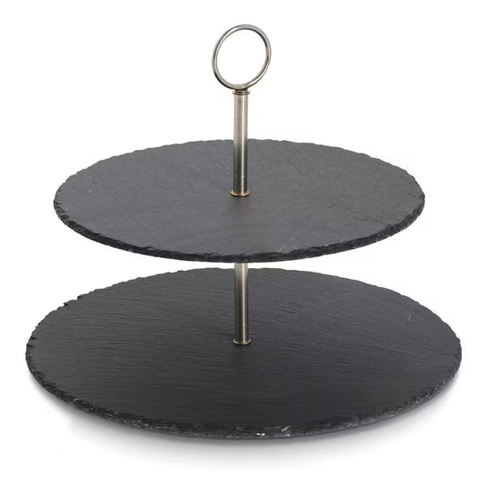 Etagere, Schiefer/Metall 30x23 cm