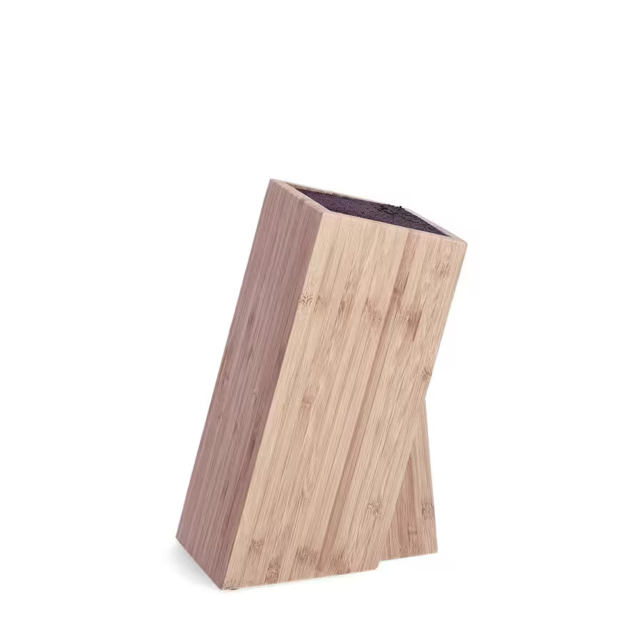 Messerblock m. Borsteneinsatz, Bambus/Kunststoff 15,5 x 10,5 x 25,5 cm