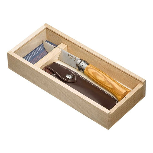 Taschenmesser  No. 8 Edelstahl/Olivenholz mit Etui