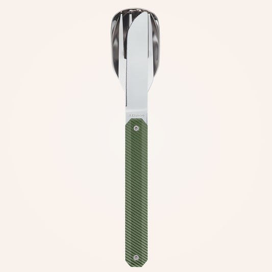 Feststehendes Besteck 12:34, Aluminium khaki