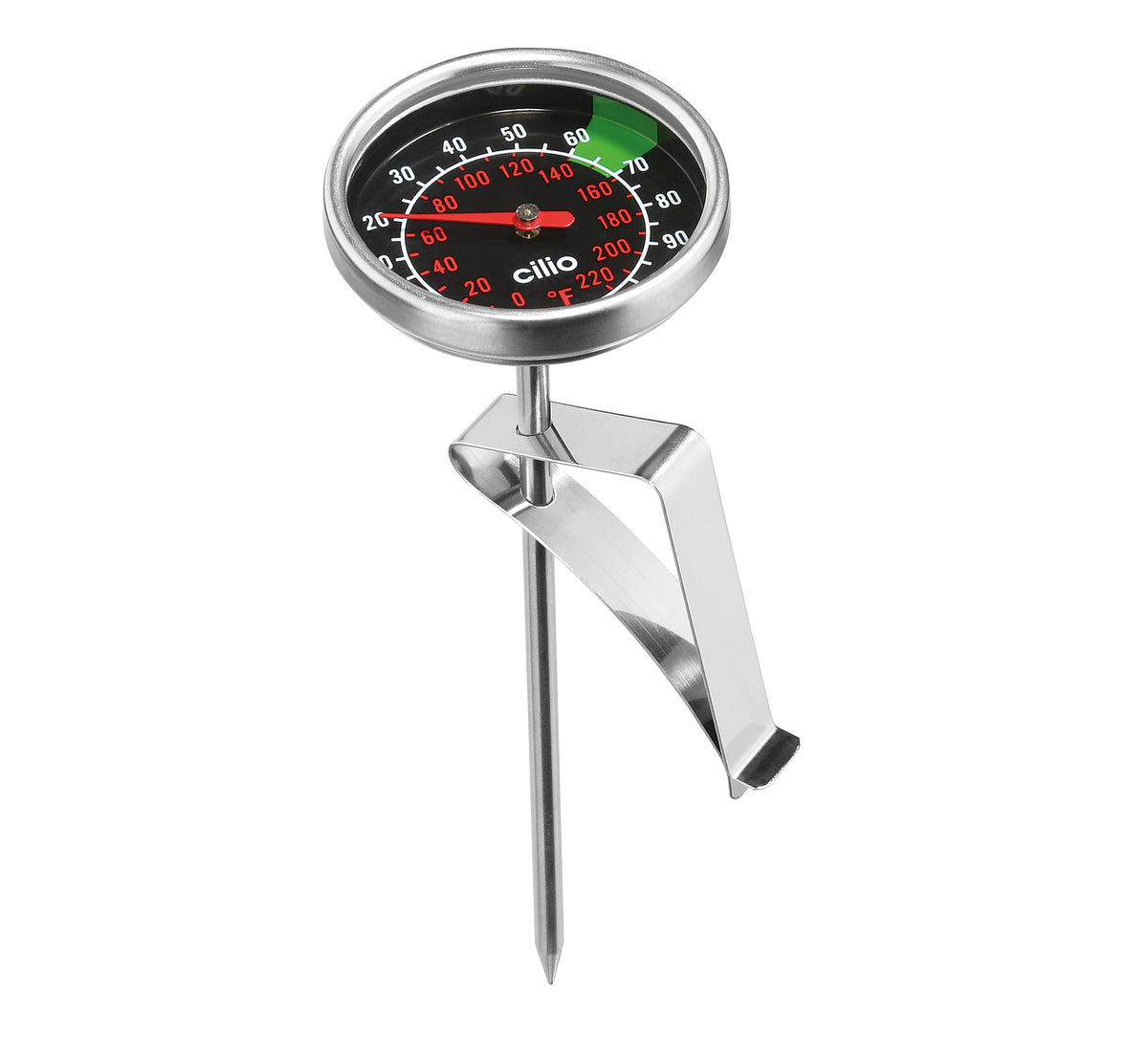 Milchthermometer mit Halter Edelstahl