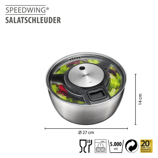 Salatschleuder SPEEDWING®, Edelstahl, 5 L