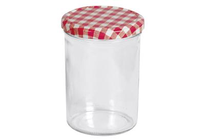 Einkochglas To 82 440 ml. Deckel Rot/weiß kariert