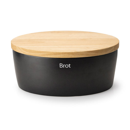 Brottopf oval 36x23 sw Keramik Brottopf