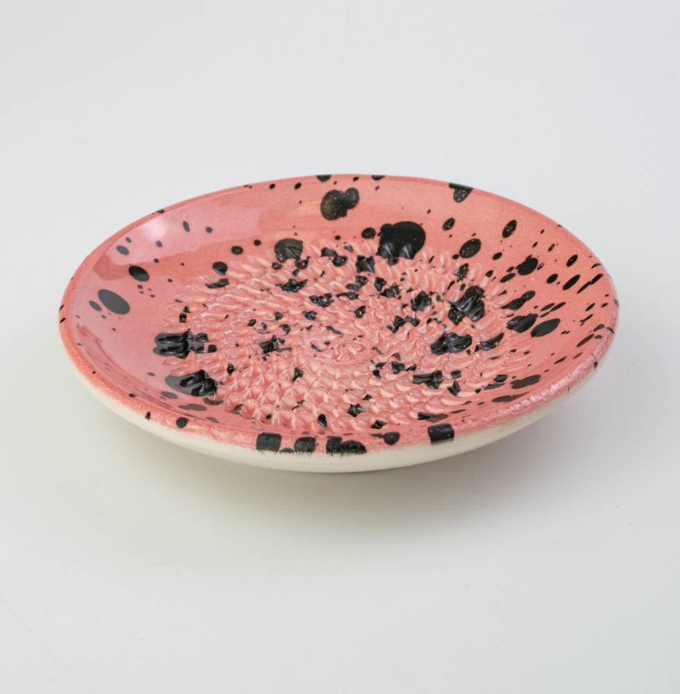 Keramikreibe "COSMIC Pink" 12cm für Knoblauch, Ingwer & Gewürze