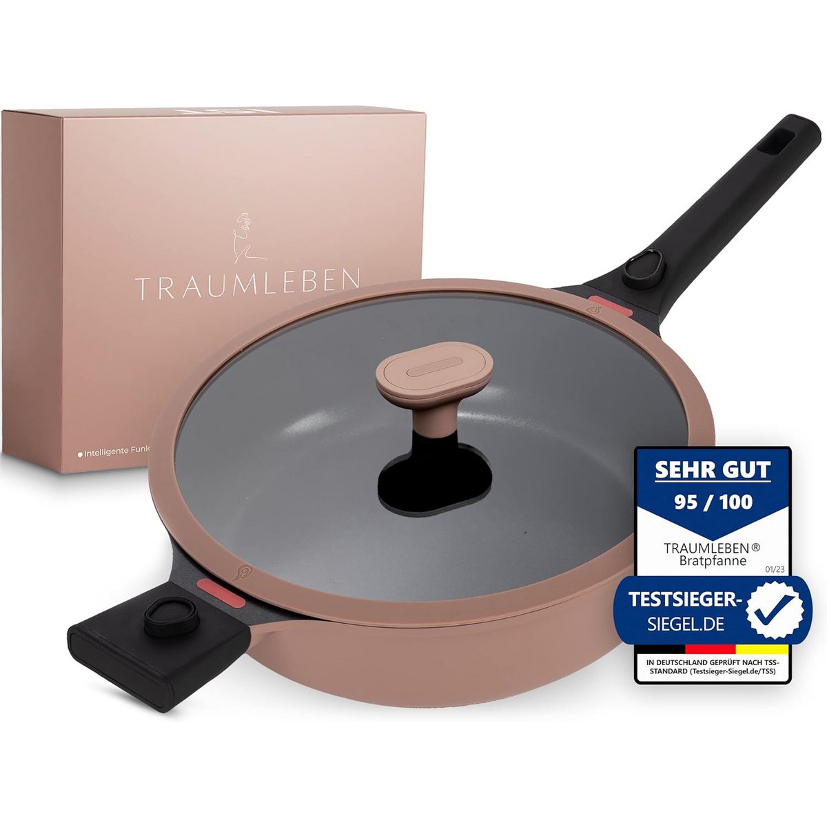 Bratpfanne 28 cm mit abnehmbaren Griffen