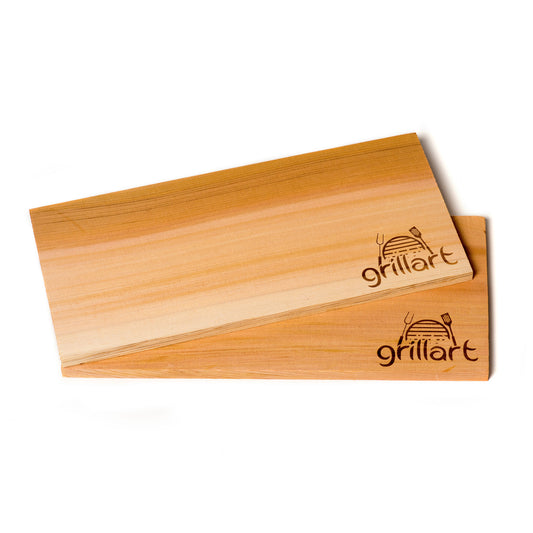 Zedernholzbretter zum Grillen – aus 100% natürlichem Western Red Zedernholz 30 x 14 x 1 cm 2er Set