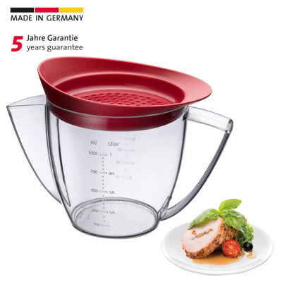 Fett-Trenn-Kanne mit Sieb, 1 l