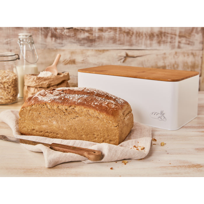 BROTKASTEN MIT DECKEL | 33 CM METALL LAIB & SEELE