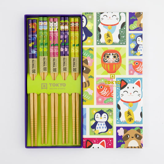 Essstäbchen Geschenkset 5 Paar, Donbutsu