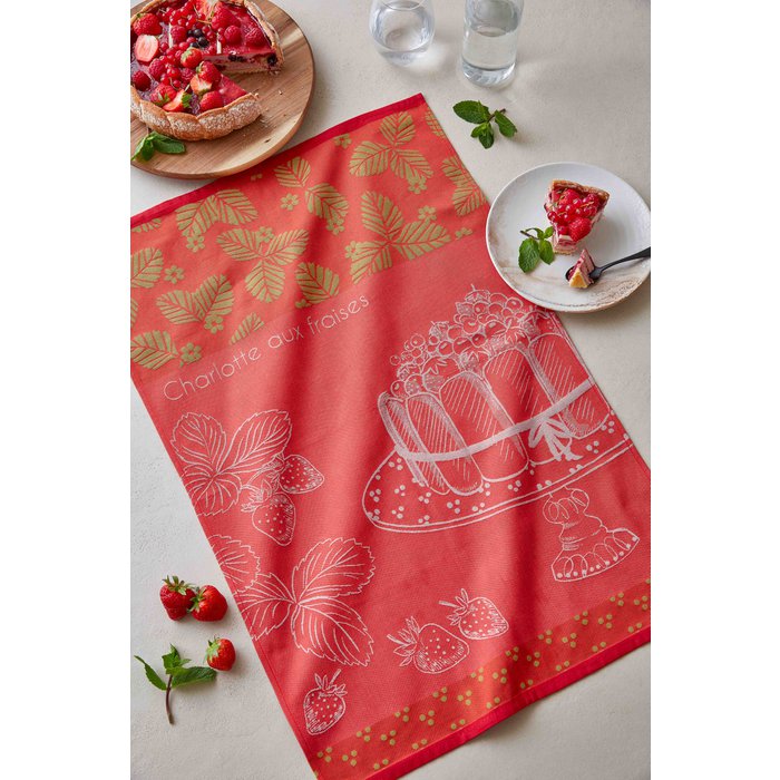 Geschirrtuch Jacquard Baumwolle 50x75 cm Charlotte aux fraises