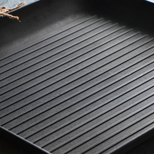 Grillpfanne Gusseisen - 35 x 35 x 4 cm  Schwarz
