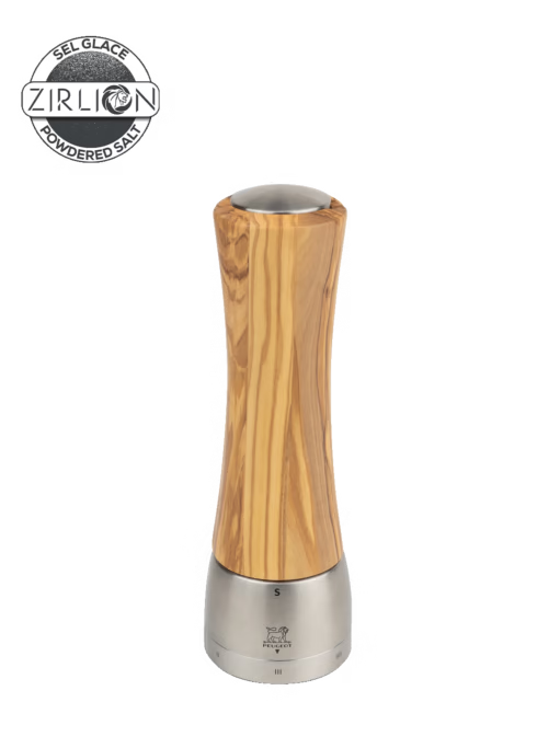 Salzmühle 21cm Olivenholz Edelstahl Madras
