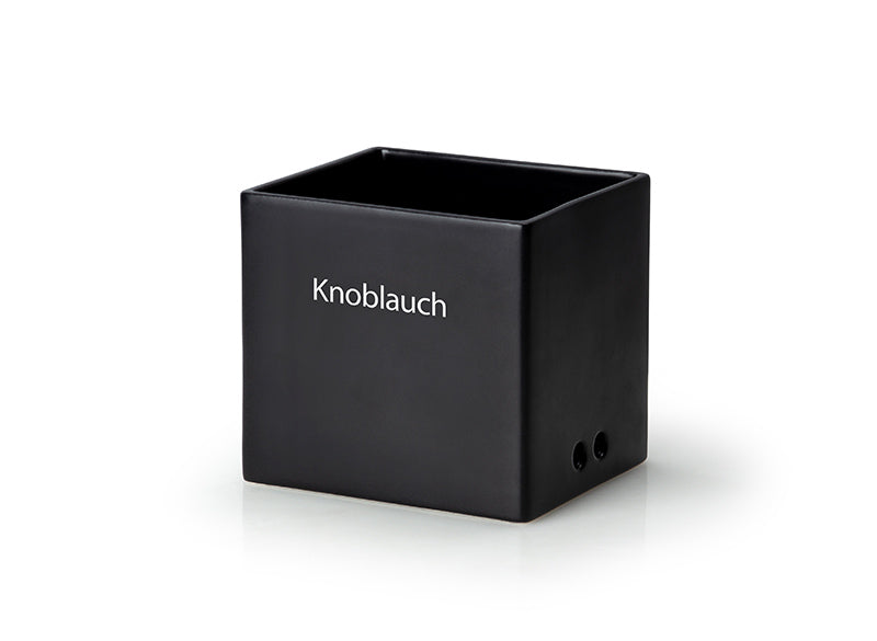Vorratsdose schwarz mit Holzdeckel 14 x 12 x 15,5 cm