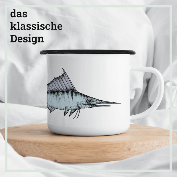 Emailletasse – Schwertfisch