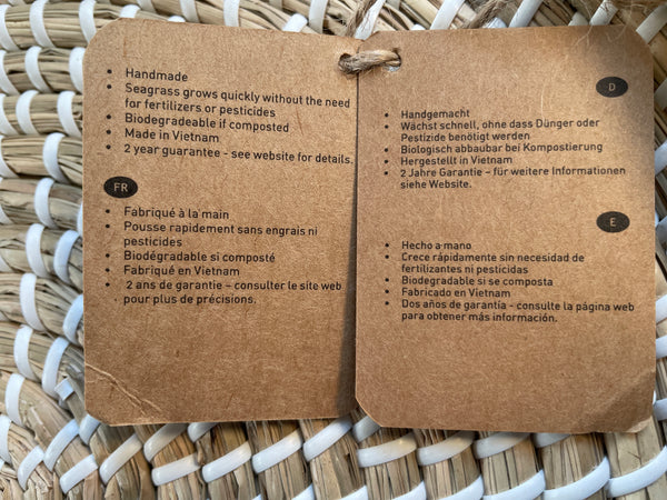 Speisenschutz & Tablett aus Seegras „Sintra“ - Natur