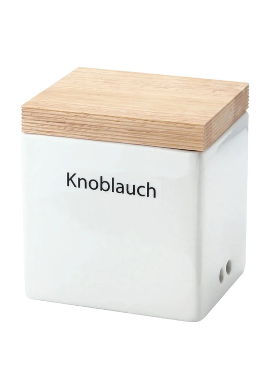 Vorratsdose m Holzdeckel Keramik (1)