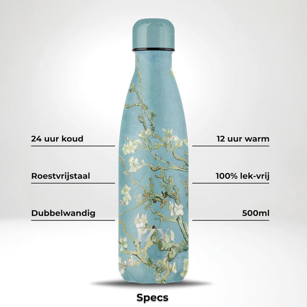 Trinkflasche Edelstahl 24h kalt 12h Mandelblüte - Van Gogh - 500 ml to -go isolierte Wasserflaschen