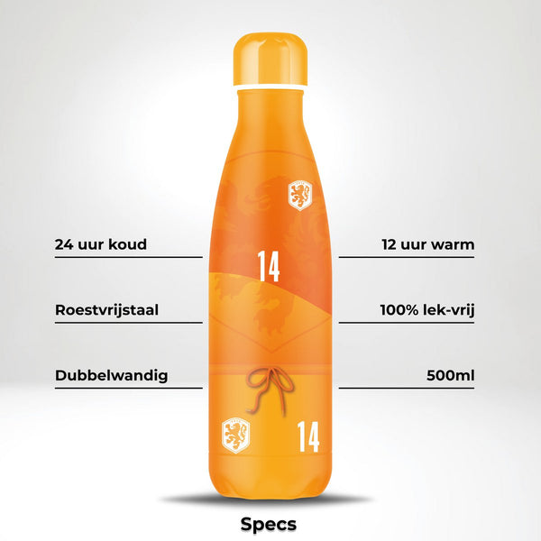 Trinkflasche Edelstahl 24h kalt 12h IZY x KNVB – Heimtrikot 2024