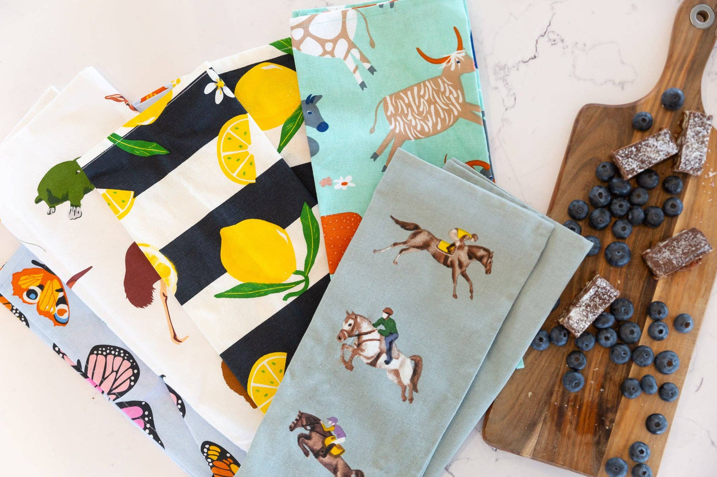 Geschirrtuch - Schmetterlinge Baumwolle 74cm x 47cm