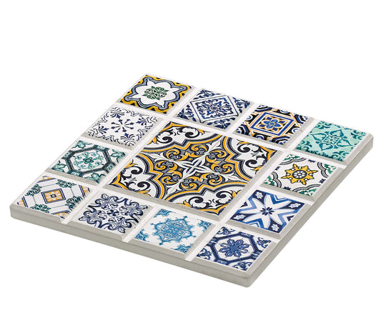 Untersetzer Blume 11cm Keramik Marrakesch