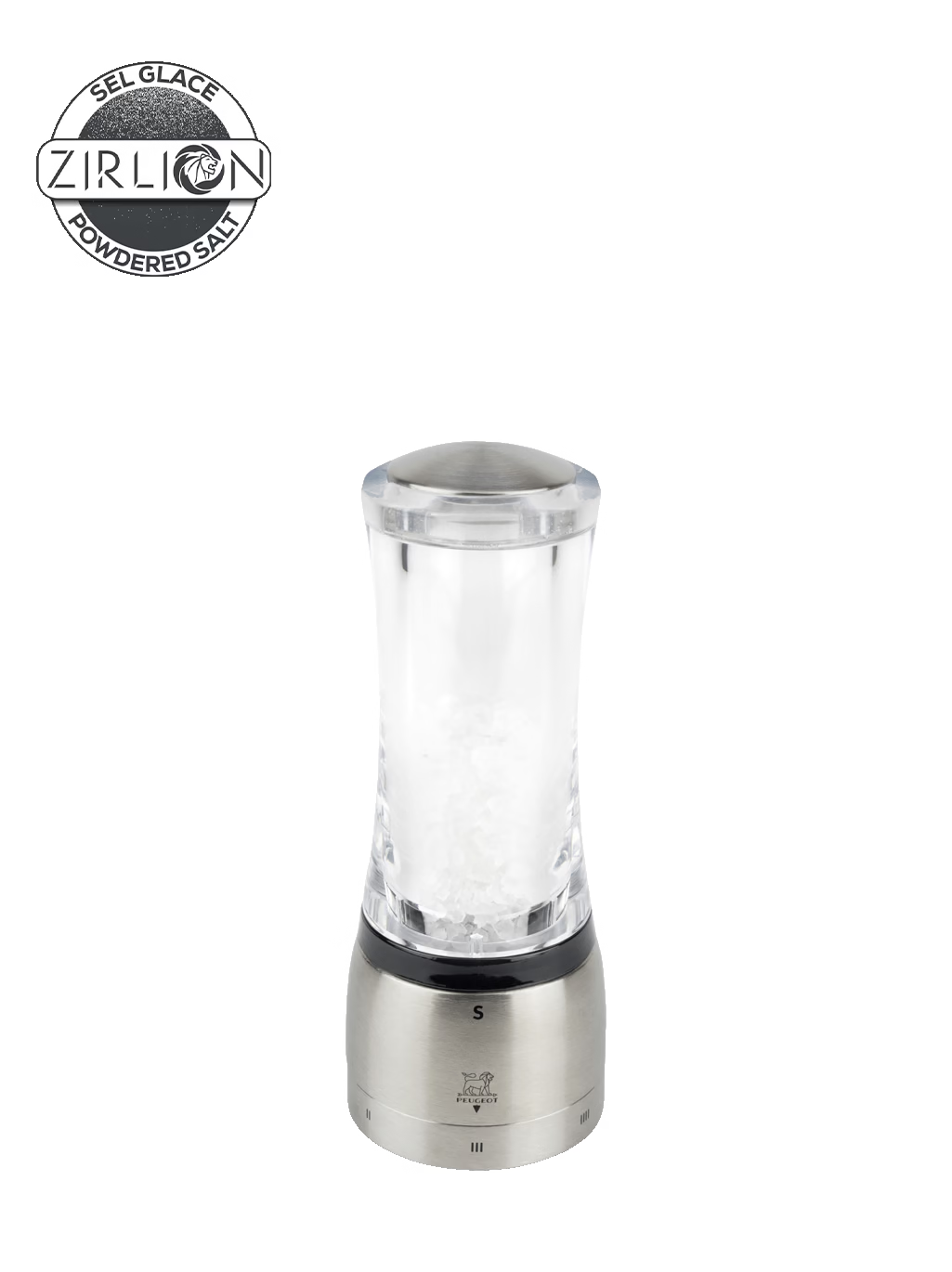 Salzmühle 16cm Acryl Edelstahl Daman