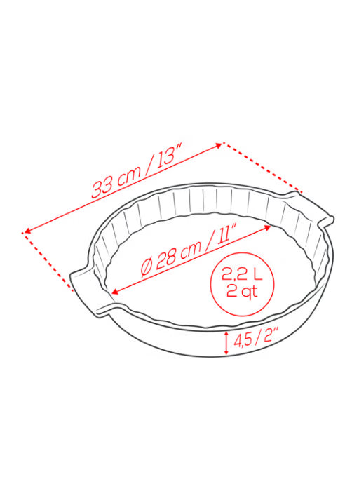 Quicheform 28cm schiefer Appolia