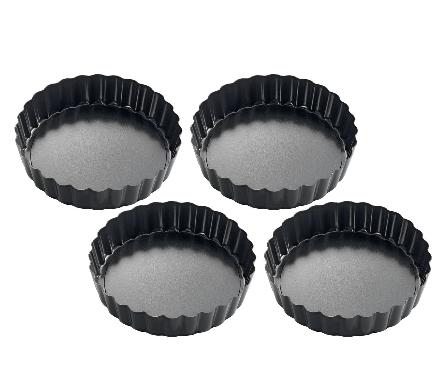 Tarteletteform 4tlg 12cm schwarz Backen