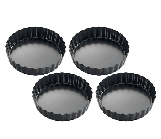Tarteletteform 4tlg 12cm schwarz Backen