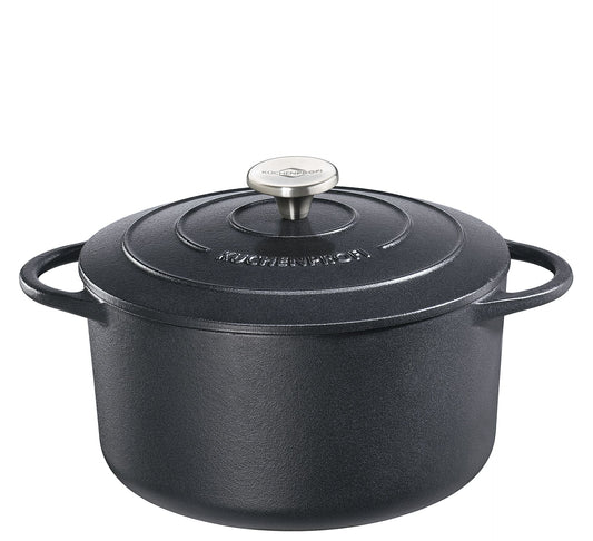 Bratentopf Provence rund 22 schwarz
