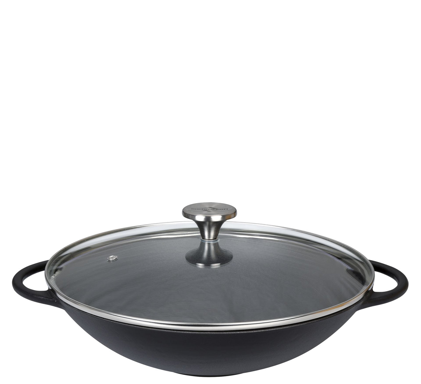 Wok Set 30cm m Glasdeckel schwarz Provence
