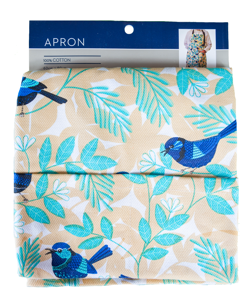 Schürze – Blue Wren, 100 % Heavy Drill-Baumwolle