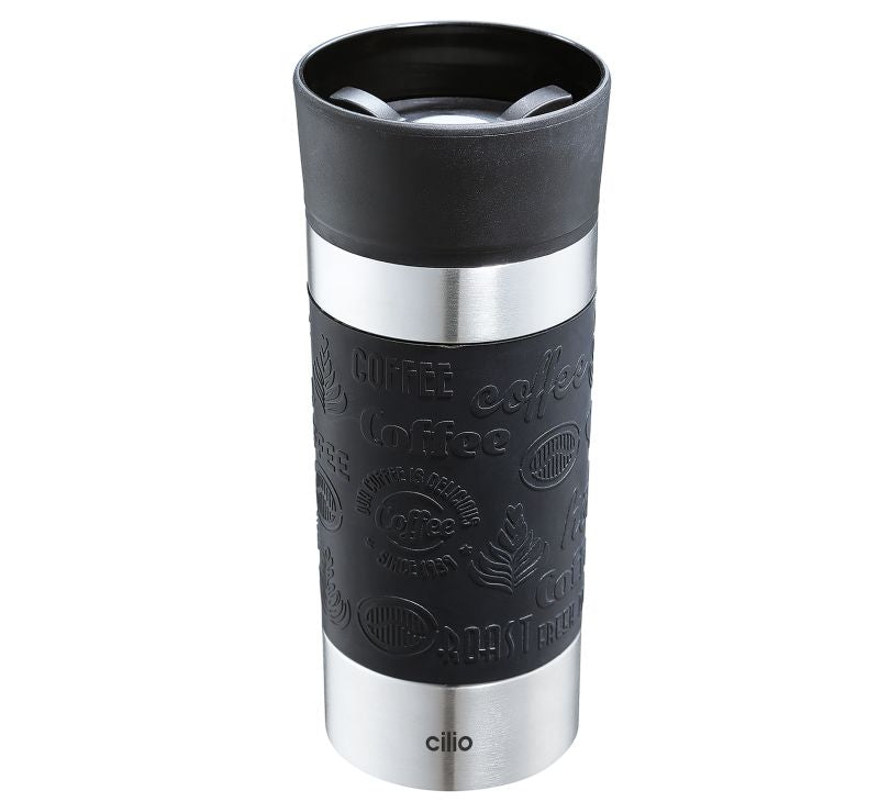 Isobecher 360ml schwarz Edelstahl Viaggio
