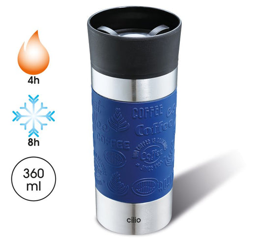 Isolierbecher 360ml blau Edelstahl Viaggio