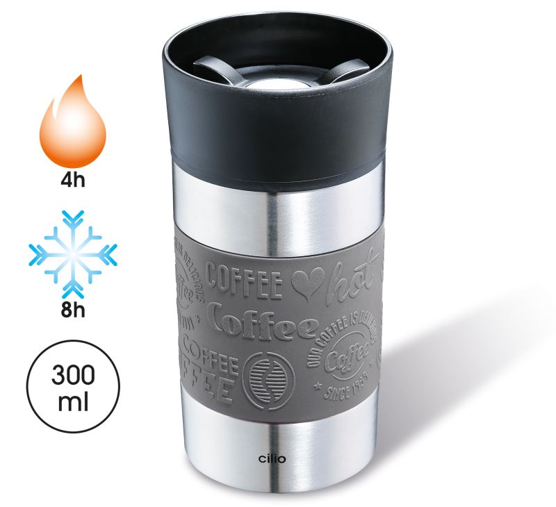 Isoliertrinkbecher 300ml grau Cilio - Viaggio