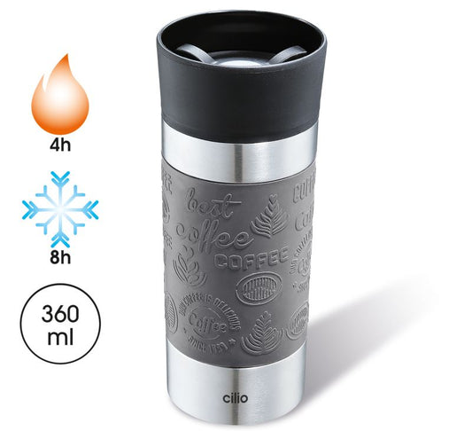 Isoliertrinkbecher 360ml grau Cilio - Viaggio